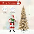 thumbnail image 3 of Costway 9 FT Artificial Christmas Tree with Quick Power Connectors,1223 Flocked Branch Tips, 3 of 10