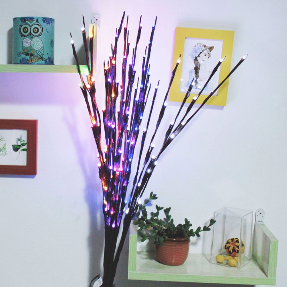 LED Wrapped Lighted Willow Branch Lights Battery Operated with Remote ...