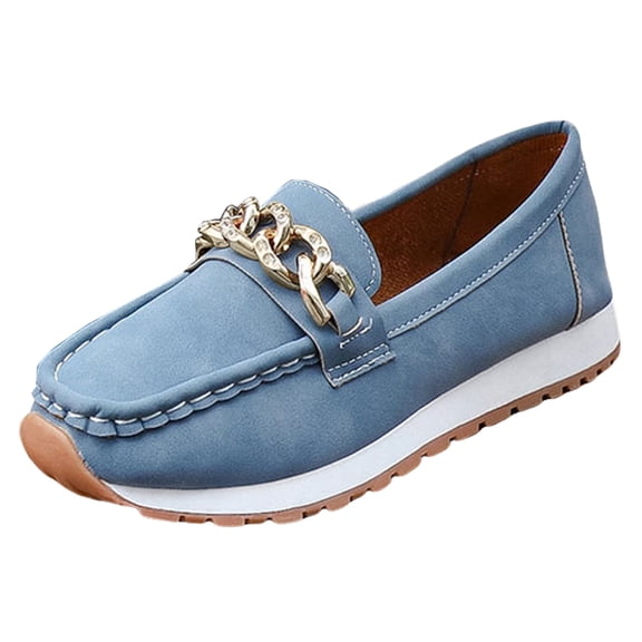 YLYL Women's Orthopedic Loafers Round Toe Fashion Casual Comfortable Lightweight Slip on Mocasines Shoes