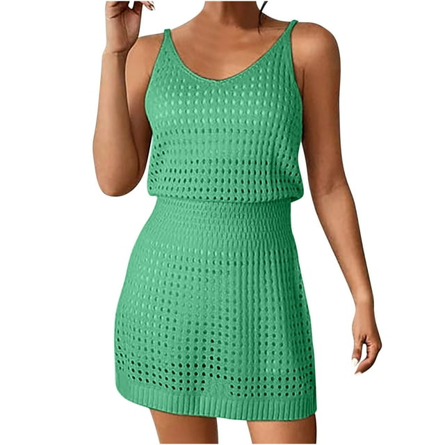 Birdeem Tenue d'Été au Crochet Ajourée en Tricot pour Plage, Maillot de Bain, Cache-Maillot, Tenues, Robes de Vacances pour Femmes