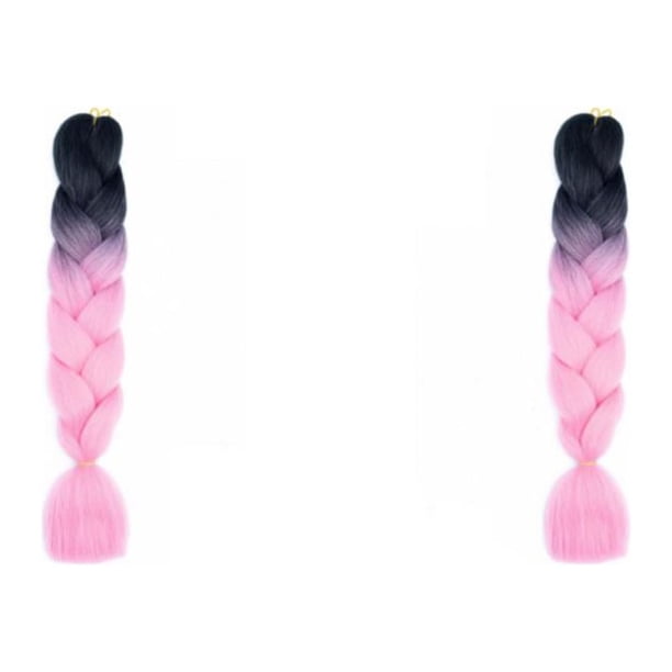 Soidarity Cabello trenzado sintético, trenzas impresionantes, extensión de cabello sin esfuerzo, extensiones de cabello trenzado B4 B4 2Conjunto
