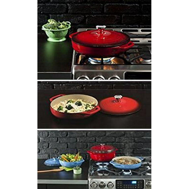 Lodge Cast Iron 3.6 Quart Enameled Covered Casserole Oyster, Cooking Pan,  Pots for Cooking - AliExpress