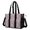 Pink Cat Head Gray Pattern, variant on Pink Cat Head Gray Pattern Utility Tote Bag, Office Commuter Tote with Multi Pockets & Removable Strap, Polyester Fabric Gifts for Work School Travel