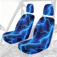 chaqlin Blue Lightning Pattern Women Men 4 Piece Seat Covers UTV Seat ...