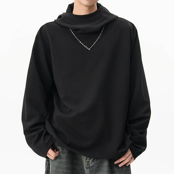 Long Sleeve T Shirts for Men Clothes Men Men's Shirts Long Sleeve Black Pullover Black T Shirt Mens Crew Neck Sweatshirt