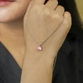 thumbnail image 4 of Collar con colgante deslizante solitario JeenMata 1.5 TCW Turmalina rosa Chapado en oro blanco, 4 of 6
