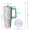 thumbnail image 2 of Festive Christmas 30oz Travel Coffee Cup Stainless Steel with Handle and Straw, Holiday Insulated Leak Proof Tumbler, Gift for Women Men, 2 of 5