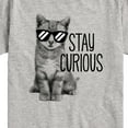 thumbnail image 3 of Instant Message - Stay Curious Cat - Toddler & Youth Short Sleeve Graphic T-Shirt, 3 of 6