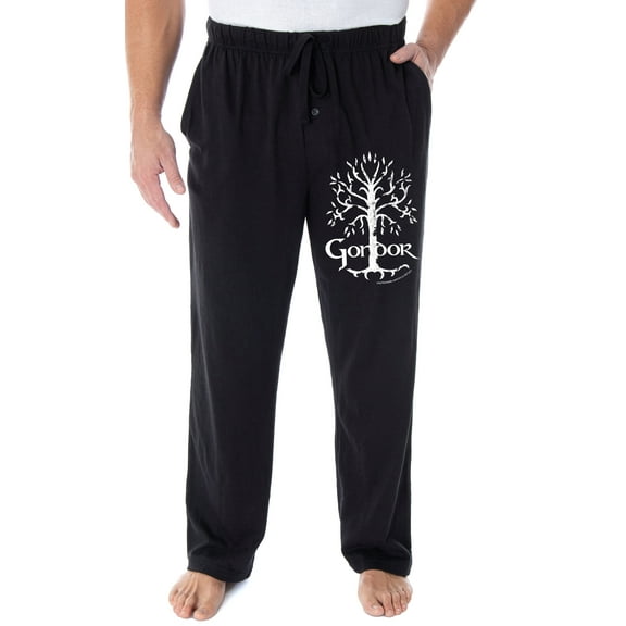 Lord Of The Rings Men's White Tree Of Gondor Lounge Bottoms Pajama Pants