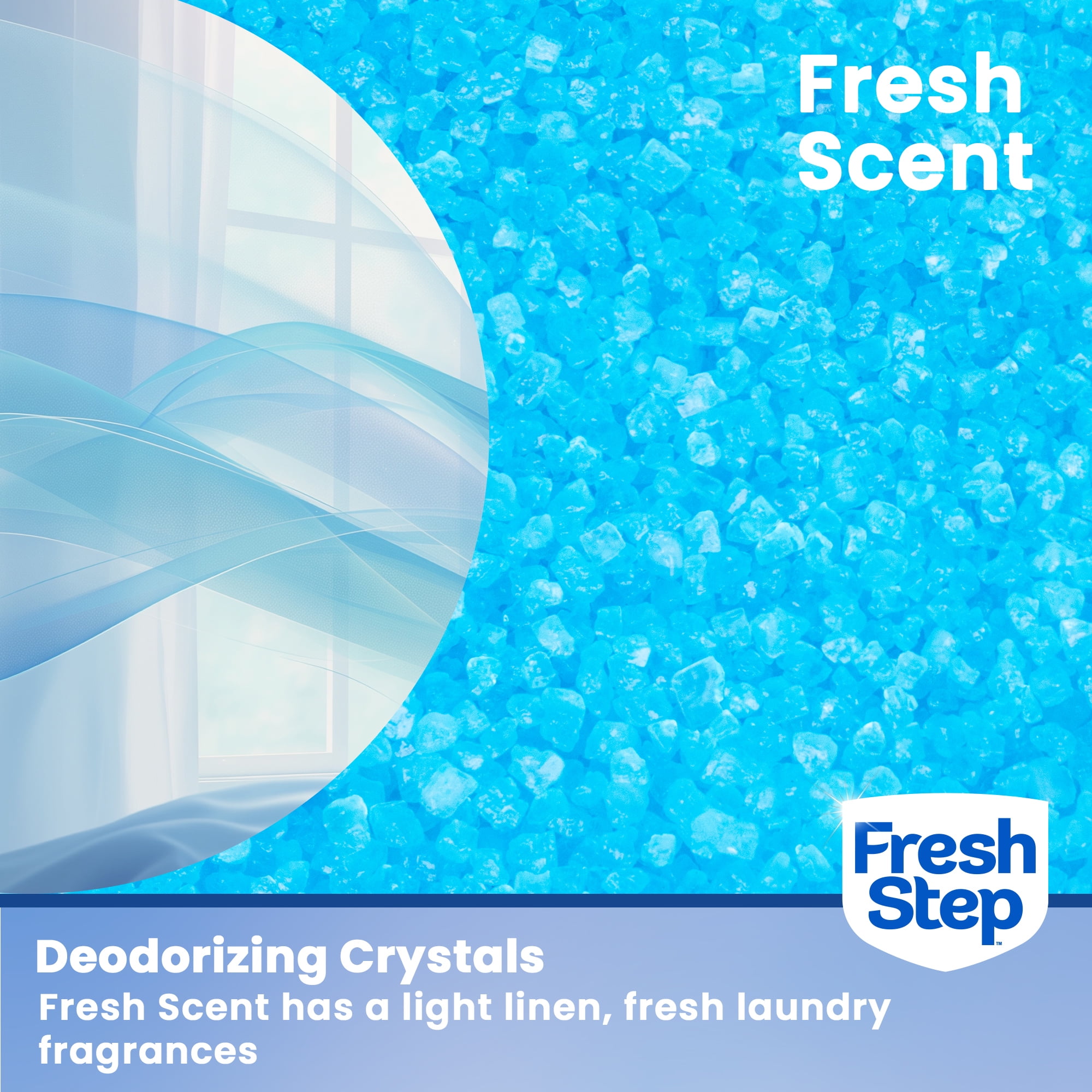 Fresh Step Cat Litter Deodorizing Scent Boosting Crystals in Fresh Scent, 32 Ounce
