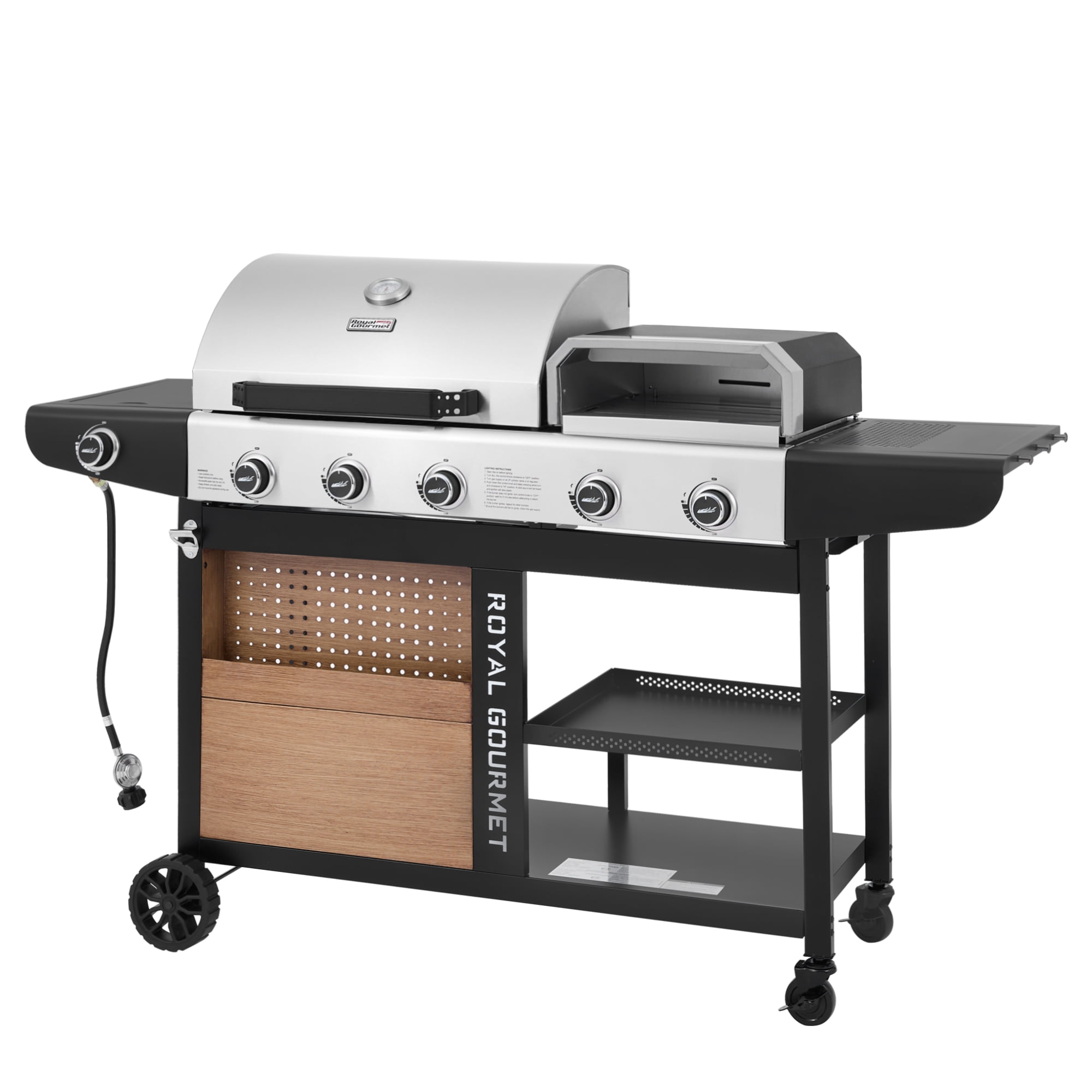 Royal Gourmet ZH3004S Premium Gas Grill and Pizza Oven Combo,with