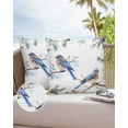 thumbnail image 6 of Pack of 2 Outdoor Pillow Covers, Christmas Blue Robins on Pine Tree Winter Berry Waterproof Square Throw Pillowcase Cushion Decorative Pillow Covers for Couch Patio Tent, 18x18 in, 6 of 6