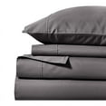 thumbnail image 2 of Superior 1000 Thread Count 4-Piece Solid Cotton Blend Deep Pocket Sheet Set, King, Grey, 2 of 6