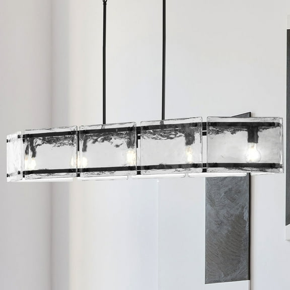 Luxury Mediterranean Chandelier, Matte Black, UHP5072