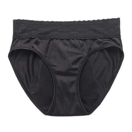 

Spdoo High Waisted Cotton Underwear for Women Lace Panties Stretch Briefs Large Size Black XL