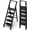 Black, variant on 5 Step Ladder Foldable, Lightweight Aluminum Step Stool