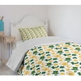 thumbnail image 4 of Ambesonne Irish Quilted Bedspread Set 2 Pcs, Happy St. Patrick's Day, Twin Size, Green Yellow White, 4 of 6