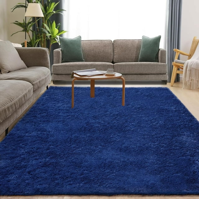 Cshidworld Alfombra Ultra Suave para Sala de Estar, Alfombra Esponjosa de 5X8 para Recámara, Alfombras Modernas y Peludas para Recámara de Adolescentes, Decoración Estética para el Hogar, Resistente