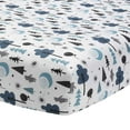 thumbnail image 3 of Forever Pooh 3-Piece Mini Crib Bedding Set Blue Soft Microfiber Quilt Sheets, 3 of 7