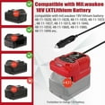 thumbnail image 3 of Mini Car Charger Compatible for Mil*wau*kee 18V Lithium-Ion Battery Replacement for Lithium-Ion Charger Station, 3 of 7