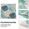 thumbnail image 6 of Coastal Pillow Covers 16x16 Inch Set of 2 Coral Branch Ocean Themed Beach Decor Throw Pillows Turquoise Navy Blue Beachy Nautical Summer Outdoor Decorative Cushion Cases for Couch Decorations, 6 of 6