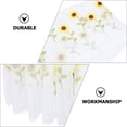 thumbnail image 2 of Cortinas cortas para dormitorio, diseño de girasoles, para ventana, color blanco, poliéster, 2 of 6