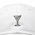 thumbnail image 2 of Dalix Martini Embroidered Cap Cotton Baseball Cute Cool Dad Hat Womens in White, 2 of 5