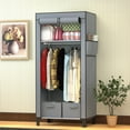 thumbnail image 4 of Garde-robe Portative en Toile Double avec Tringle et Tiroir Cube, 4 of 5