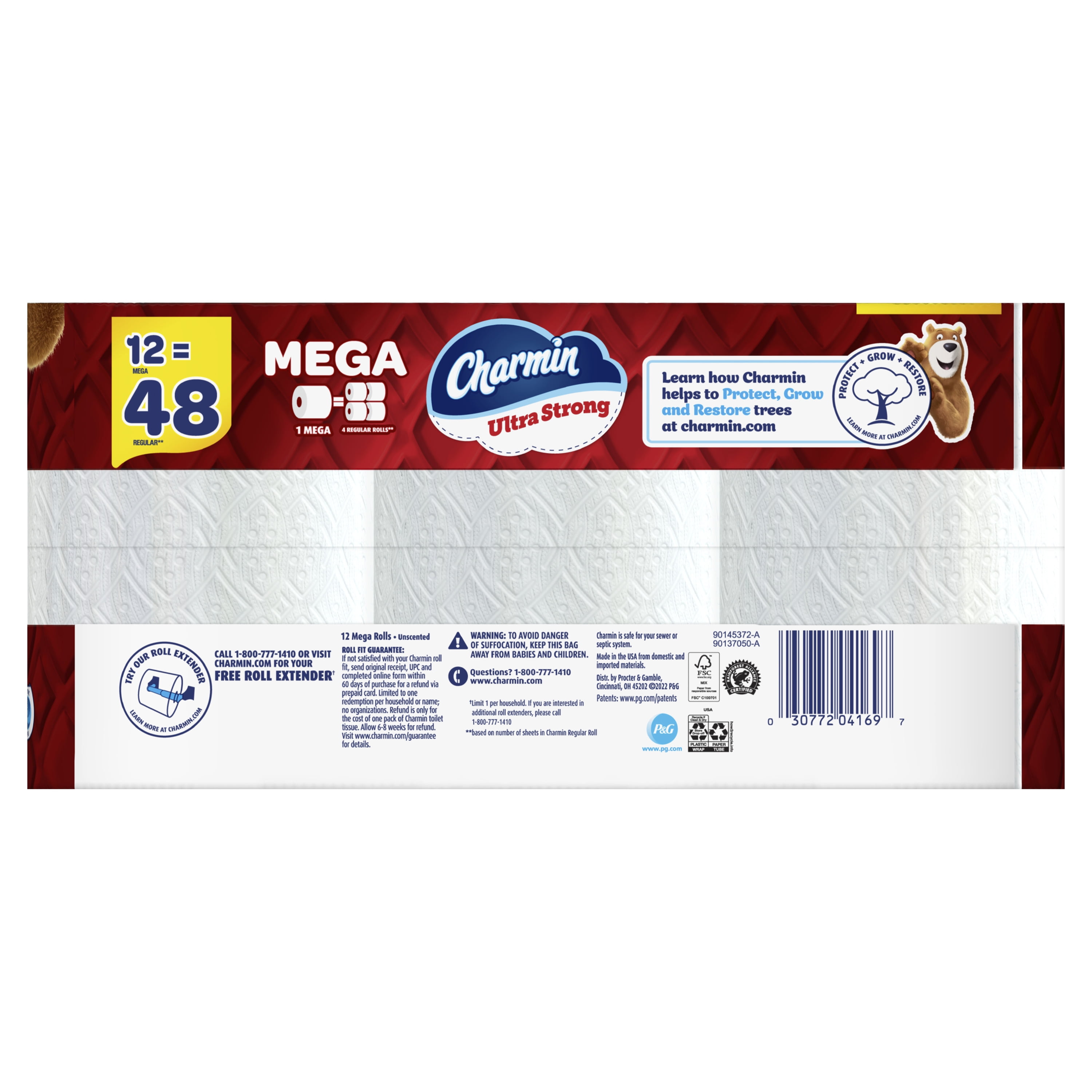 Charmin Ultra Strong Toilet Paper Mega Roll, 242 Sheets per Roll, 30 Count