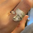 thumbnail image 3 of Bague d'Ouverture Réglable Rétro Alien Masque Bague Couleur Argent Mat Bague de Phalange Adulte Fête Boîte de Nuit Bijoux, 3 of 8