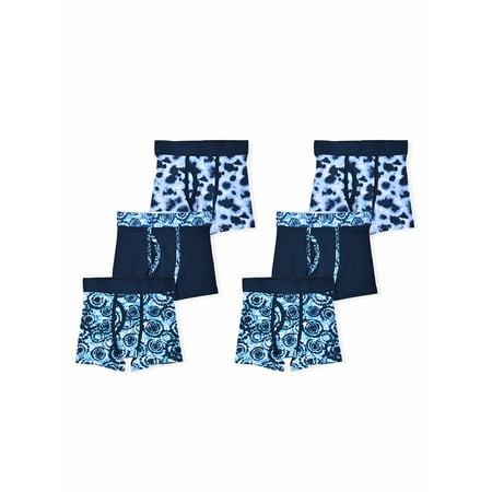 Wonder Nation Boys Comfort Stretch Tag-Free Boxer Briefs, 6-Pack, Sizes S-XLH