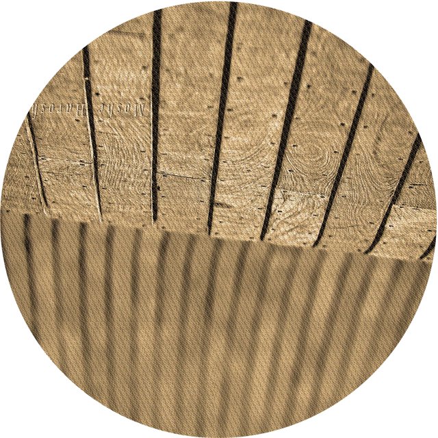 Ahgly Company Tapis Rond Lavable en Machine Intérieur Transitionnel Chêne Brun, 5 Pieds Rond