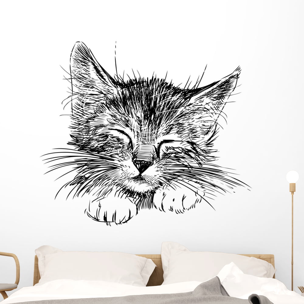Abstract Cat II Wall Decal Sticker