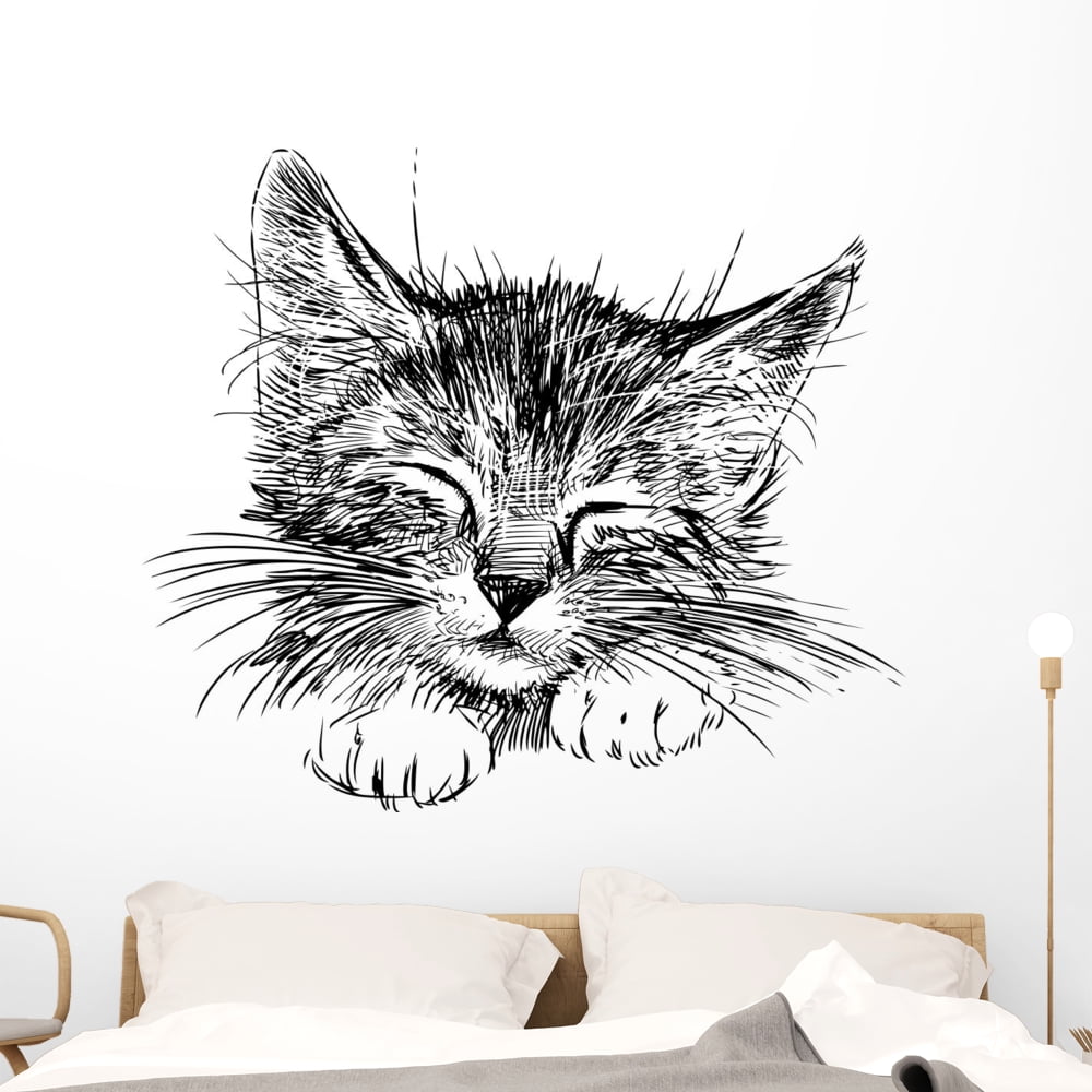 Black Cat Vector Icon Wall Decal -  – Wallmonkeys