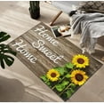 thumbnail image 6 of Sunflower Welcome Doormat Summer Door Mat, 17 X 29 Inch Wood Background Flower Spring Summer Decorative Home Sweet Home Entrance Mat Non-Slip Backing Floor Mat for Kitchen Bathroom, 6 of 6