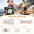 thumbnail image 6 of FUZHIQ Small Hiking Backpack for Men Women Foldable Packable Back Pack Ultralight Hiking Daypack for Travel Camping Outdoor, Beige, 6 of 6