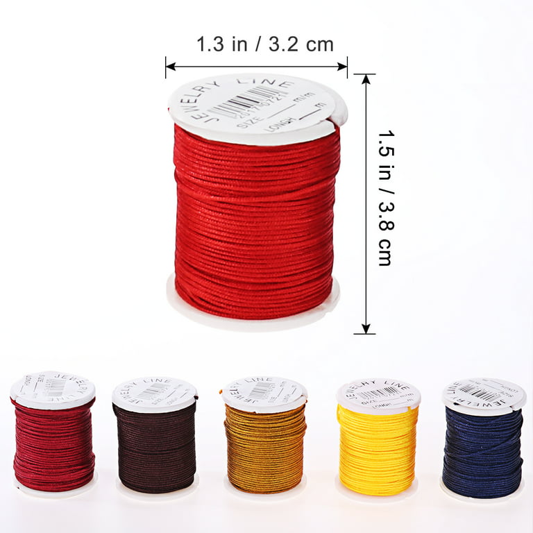 10 Rolls 10 Colors Nylon Beading Thread, Chinese Knot Cord, for