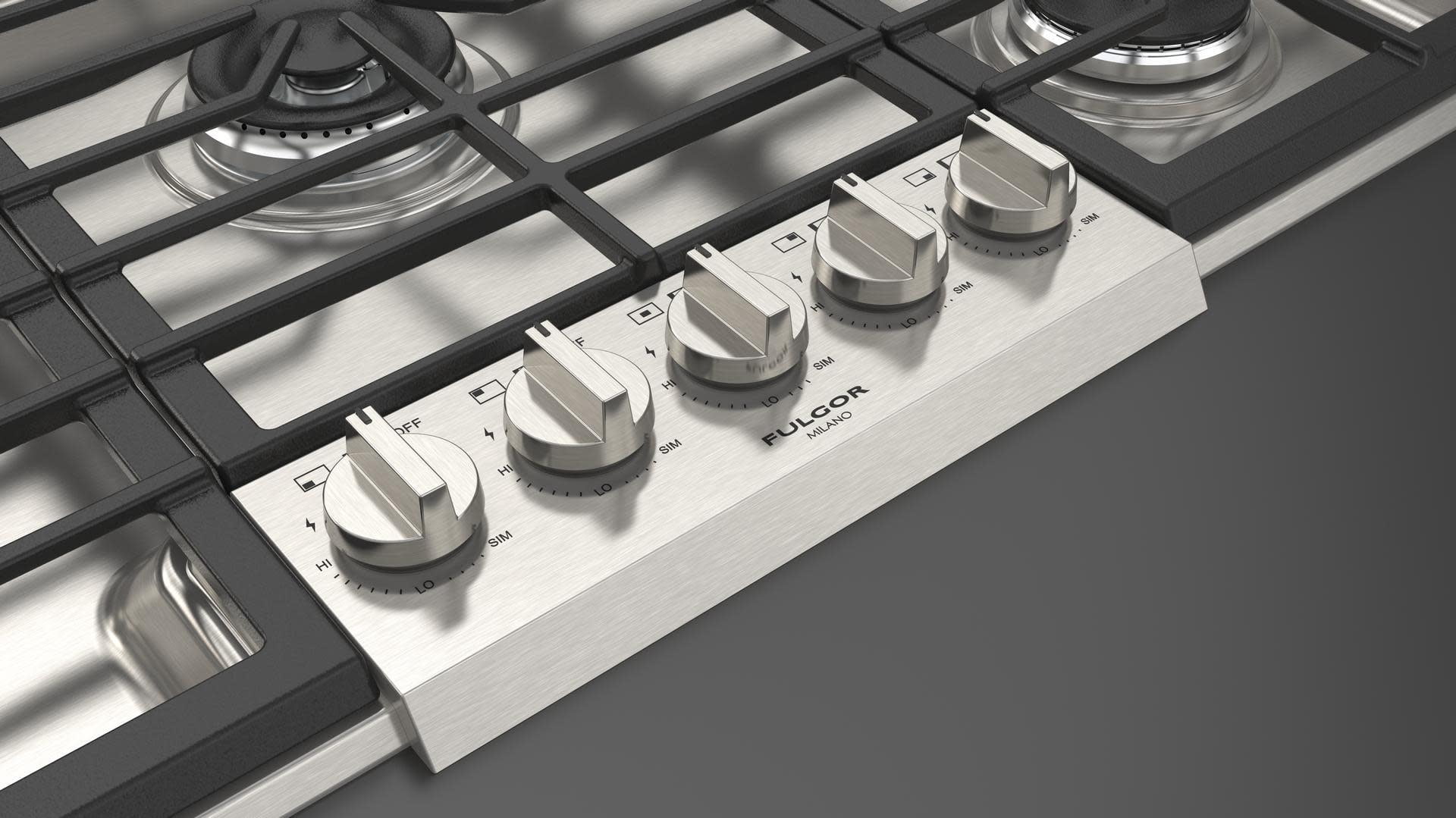 Fulgor Milano F4pgk3651 400 Series 36" Wide 5 Burner Liquid Propane / Natural Gas Cooktop