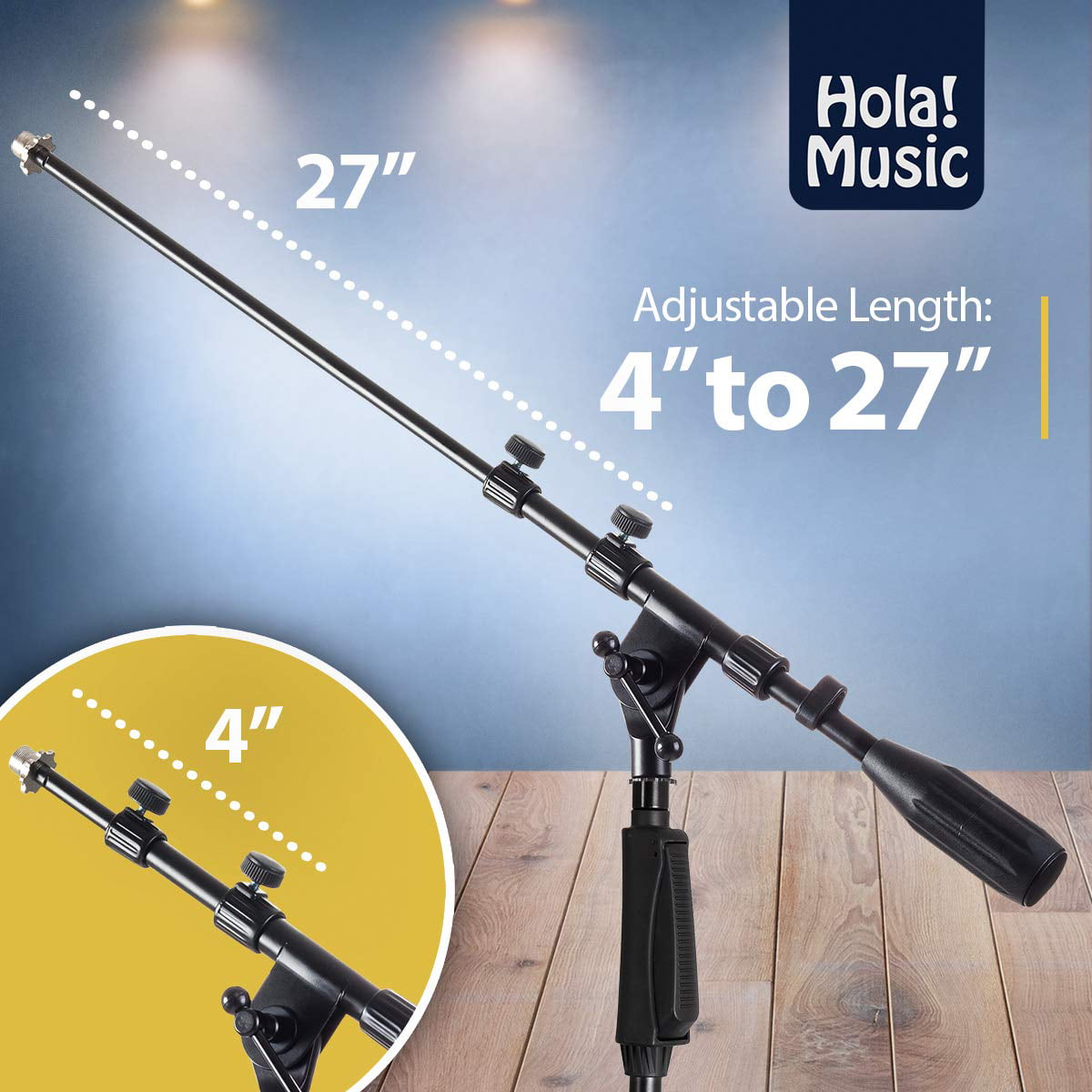 Hola! Music HPS-101RB Professional Microphone Boom Mic Stand with 