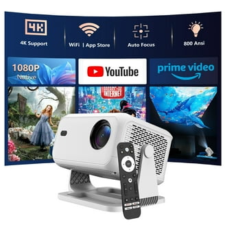 GCZ Native 1080P Projector with WiFi and Bluetooth, Electric Focus