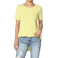 thumbnail image 1 of TheMogan Women's PLUS Basic Crew Neck Round Hem Short Sleeve Draped Jersey Tee, 1 of 6