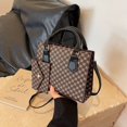 thumbnail image 3 of Bolso cuadrado de mano pequeño a cuadros de moda 2024 otoño nuevo estilo retro pequeño bolso madre bolso bandolera de un solo hombro para mujer, 3 of 5