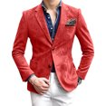 thumbnail image 2 of Zshosam Mens Casual Sport Coats Two Buttons Lightweight Business Sport Blazer(Red,M), 2 of 8