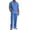 Blue, variant on Men's 2 Piece Linen Beach Outfits Short Sleeve Button Down Shirts Loose Pants For Men