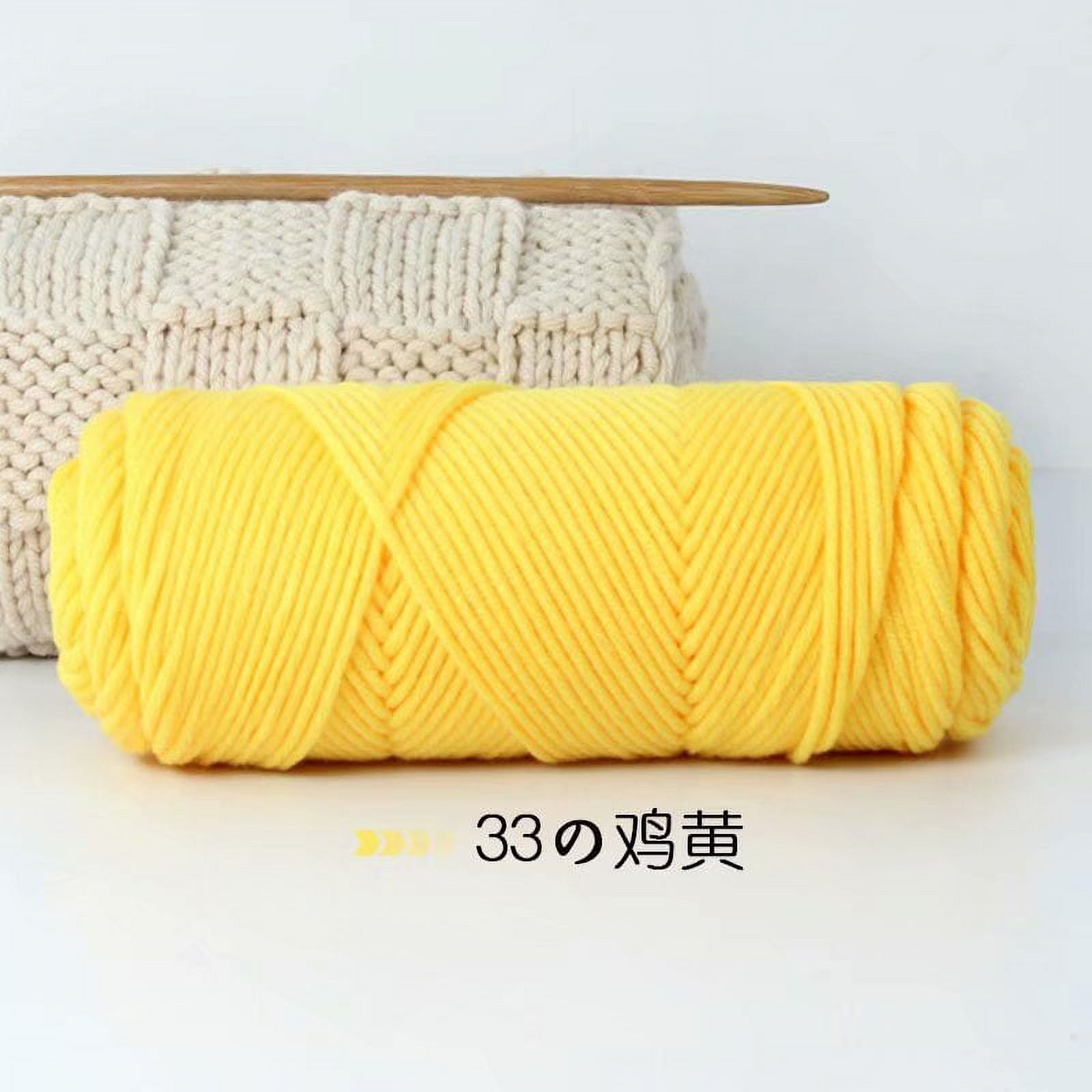 Namzi 100g Premium Soft Durable Yarn Acrylic & Wool Blend for Knitting, Crochet Projects, Ultra-Soft Craft Yarn,Yellow
