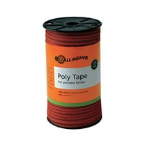 GALLAGHER NORTH AMERICA Electric Fence Polytape, Orange, 1/16-In. x 656-Ft.