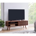 thumbnail image 2 of New Pacific Direct Wilson 45.5" Wood Slat Low-profile TV Stand in Brown/Walnut, 2 of 9