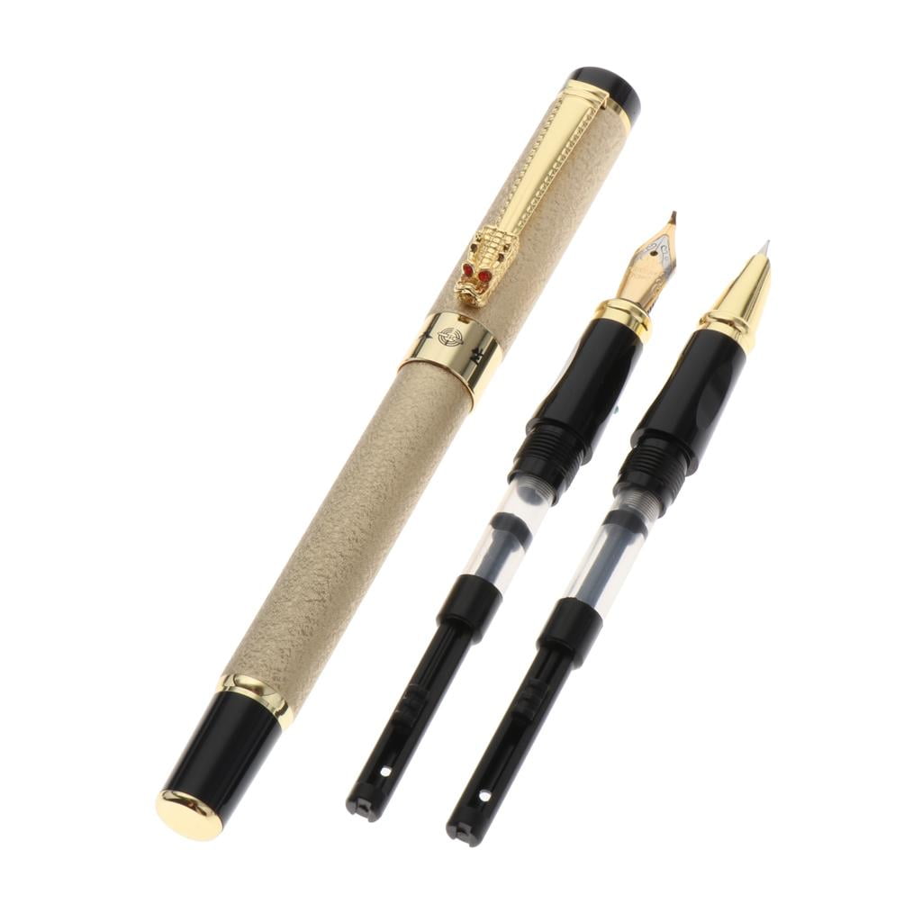QccHieUs 3Pcs Fountain Pen - Calligraphy Pens For Writing - Designer Gift Set - 1.5mm 1mm golden