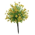 thumbnail image 2 of Flor de violeta artificial, estaca de jardín, arbustos de vegetación de imitación, planta artificial decorativa para bodas, al aire libre, exterior, amarillo, 2 of 8