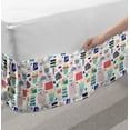 thumbnail image 2 of Ambesonne Modern Multi-color Wrap Around and Gathered Microfiber Bed Skirt, Twin, 2 of 2